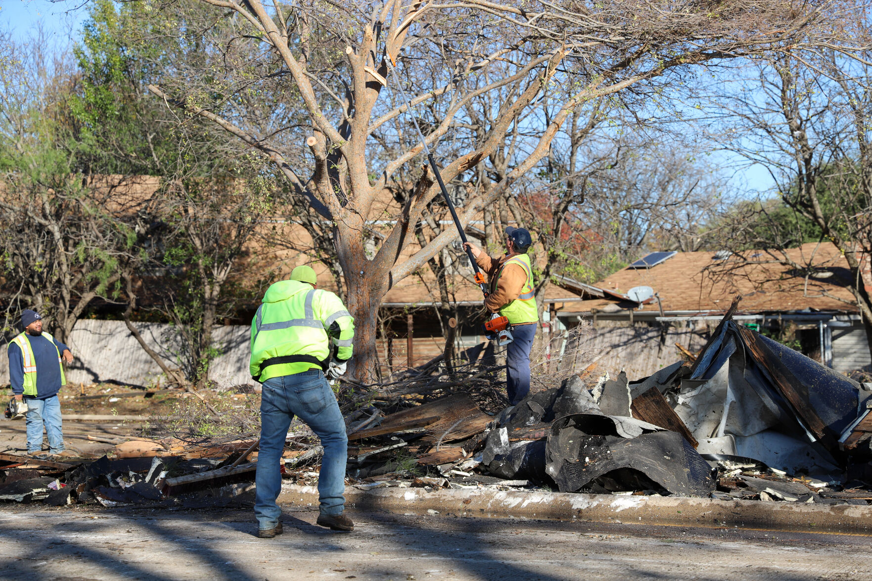 Photos: EF2 tornado in Arlington leaves roof damage, collapsed buildings in its wake